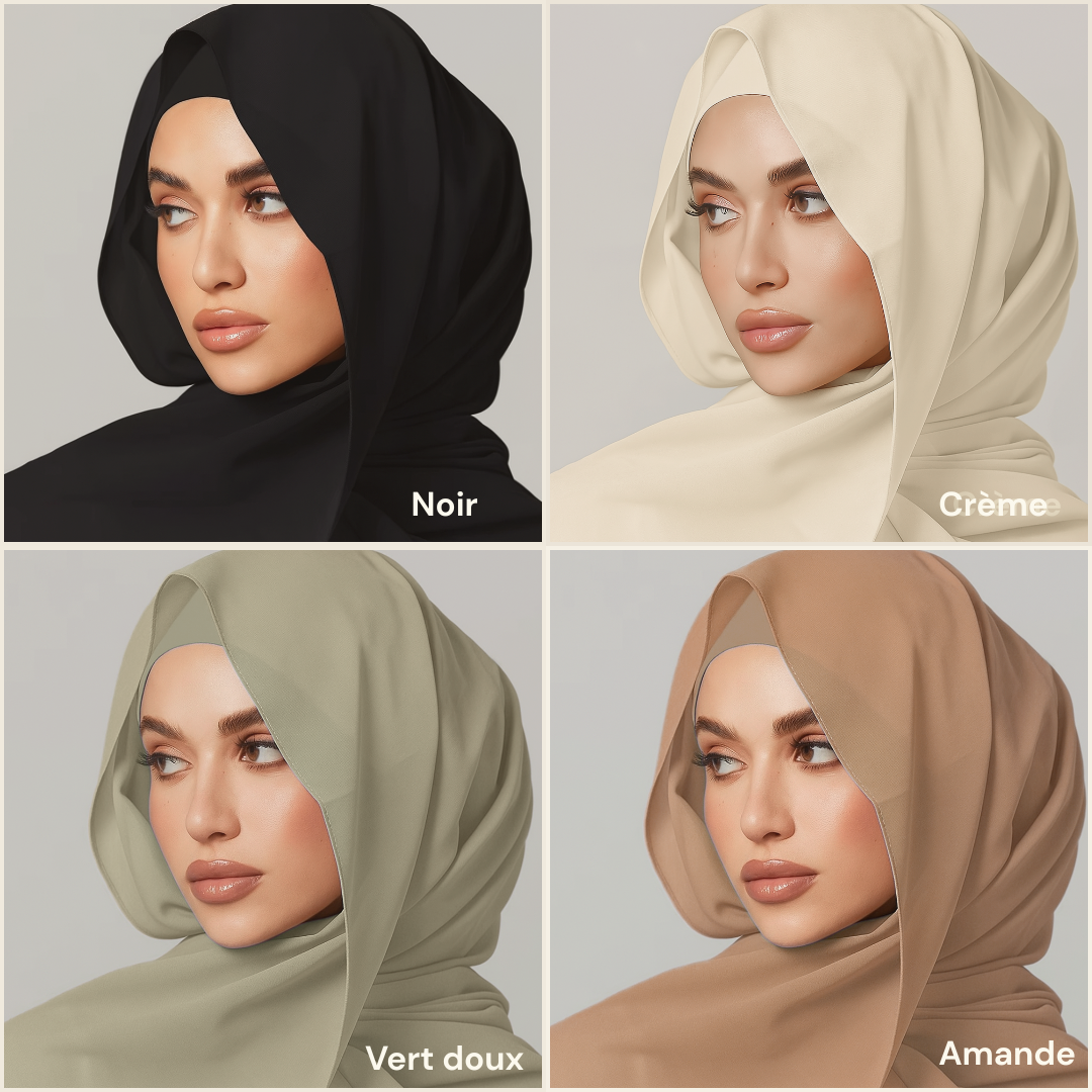 Hijab Instantané en Mousseline de soie