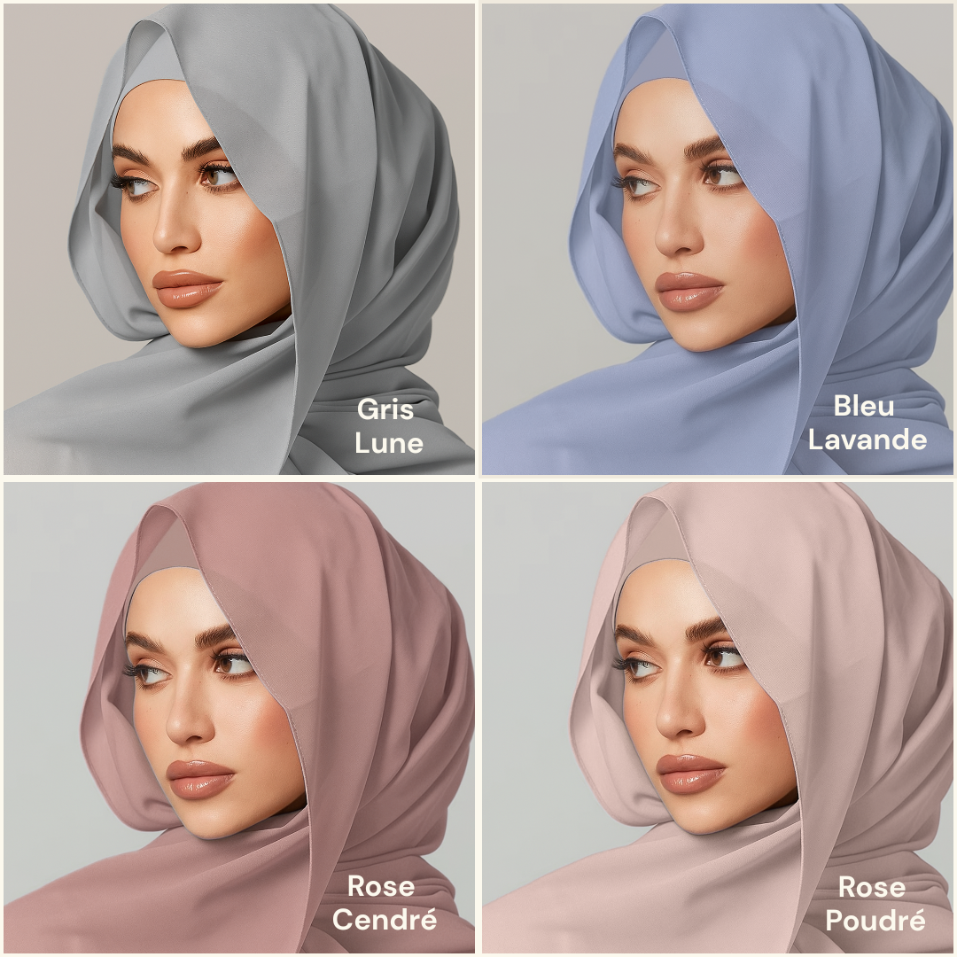Hijab Instantané en Mousseline de soie